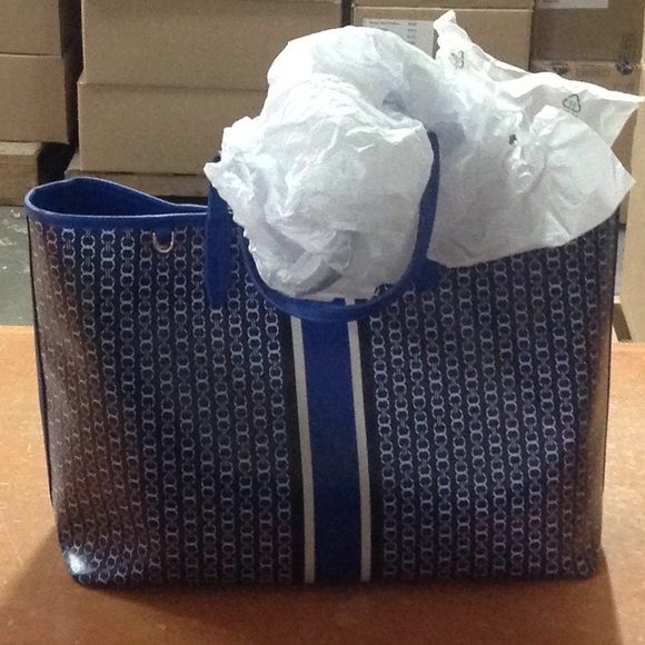 Tory Burch Handbags - Tory Butch Gemini Link Tote Jewel Blue, NWT